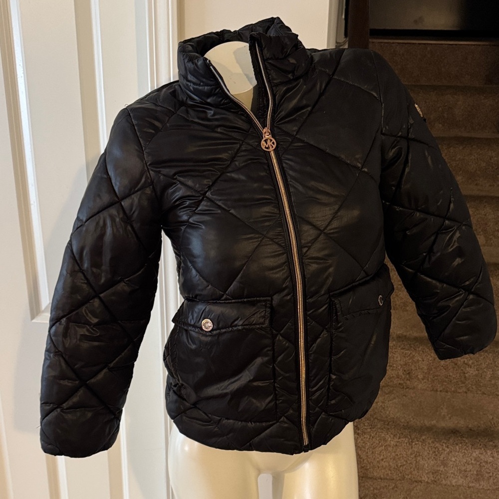 Michael Kors Kids Black Puffer Jacket